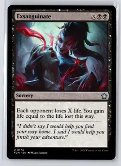 Exsanguinate #173 Foundations Magic The Gathering MTG - Image 1