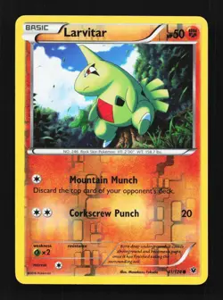 Larvitar 41/124 LP Fates Collide English Pokemon Card TCG - Image 1