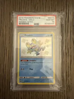2019 Pokemon Sun & Moon Hidden Fates Froakie Holo PSA 10 - Image 1