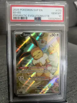 Pokemon PSA 10 Eevee Black Star Promo 173 Prismatic Evolutions Elite Trainer Box - Image 1