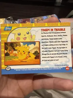 Pokemon TCG Togepi in Trouble Pokemon Topps Pikachu's Vacation 45 Blue Label - Image 2