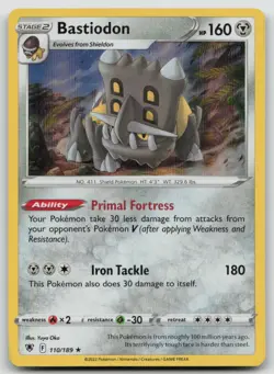 Bastiodon 110/189 Holo Rare Astral Radiance Pokemon Holo NM - Image 1