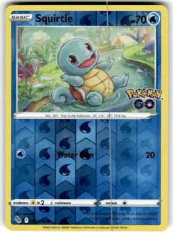 TCG Pokemon Squirtle NM 015/078 Common Reverse Holo - Image 1