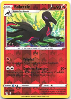 Salazzle 028/163 Rare Battle Styles Pokemon Reverse Holo Near Mint - Image 1