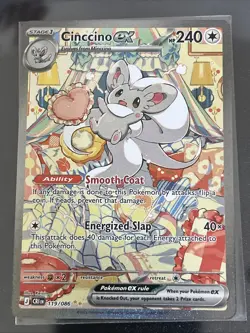 Cinccino ex Holo Special Illustration Rare Pokemon ME04: Chaos Rising 119/086 - Image 1