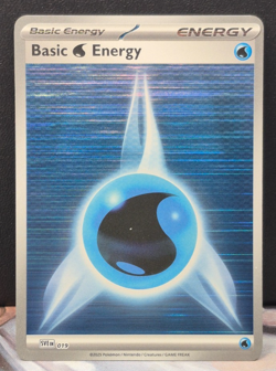 Water Energy SVE 019 NM Pokemon TCG Holo Foil Black Bolt White Flare Horizontal - Image 1