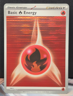 Fire Energy SVE 018 NM Pokemon TCG Holo Foil Black Bolt White Flare Horizontal - Image 1
