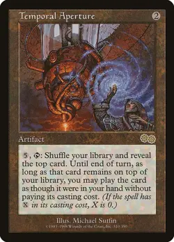 Temporal Aperture 1x MtG Urza's Saga USG PLAYED - Image 1