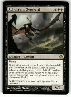 Abhorrent Overlord 75 Rare Theros Magic: The Gathering Near Mint - Image 1