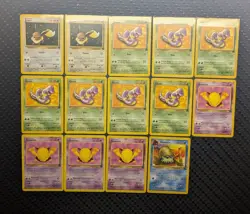 Vintage WoTC Pokemon Lot Base Set Fossil Team Rocket Base Set 2 58 Cards - Image 3