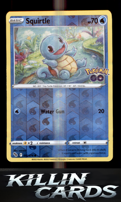 Reverse Holofoil Squirtle 015/078 Pokemon Common Pokemon GO Card NM - Image 1