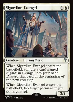 [1x] Sigardian Evangel - Foil Near Mint, English Mystery Booster 2 MTG Magic - Image 1
