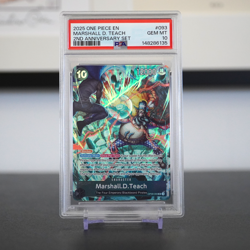 2025 ONE PIECE ENGLISH VERSION 2ND ANNIVERSARY SET #093 MARSHALL D. TEACH PSA 10 - Image 1