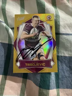 Signed Tom Trbojevic Manly Sea Eagles 2026 NRL Select Luminous Card - Image 1