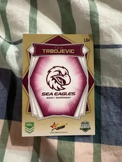 Signed Tom Trbojevic Manly Sea Eagles 2026 NRL Select Luminous Card - Image 2