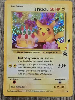 Pokemon 2021 Celebrations Classic Collection Birthday Pikachu 24 LP/NM - Image 1