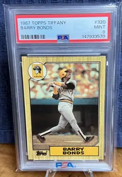 1987 Barry Bonds Topps Tiffany Card #320 PSA 9! Mint Pirates - Image 1