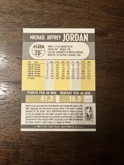 1990-91 Fleer - Michael Jordan #26 Chicago Bulls NBA Basketball Vintage HOF Card - Image 4