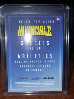 Invincible 3-Card Lot-1/1 Allen the Alien Gold Refractor-Signagraph/patch - Image 2