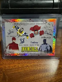 Invincible 3-Card Lot-1/1 Allen the Alien Gold Refractor-Signagraph/patch - Image 3