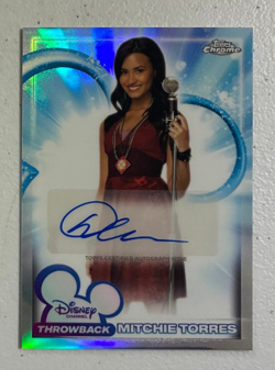 2026 Topps Chrome Disney Mitchie Torres Demi Lovato Autograph Auto Card - Image 1