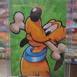 2026 Topps Chrome Disney Sketch Card 1/1 Pluto Sketch Auto - Image 1