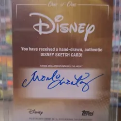 2026 Topps Chrome Disney Sketch Card 1/1 Pluto Sketch Auto - Image 2