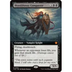 BLOODTHIRSTY CONQUEROR (EXTENDED ART) Foundations FDN Magic MTG MINT CARD - Image 1