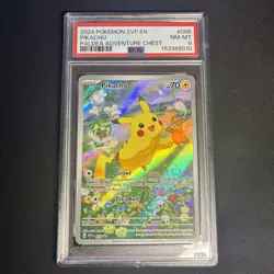 Pokemon Cards - PSA 8 Pikachu 088 - Paldea Adventure Chest Black Star Promo NM-M - Image 1