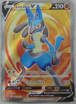 Pokemon TCG Lucario V Crushing Punch SWSH213 Sword & Shield Promo Card - Image 1
