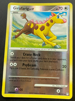 Girafarig 49/123 Reverse Holo Mysterious Treasures Pokemon Card LP - Image 1