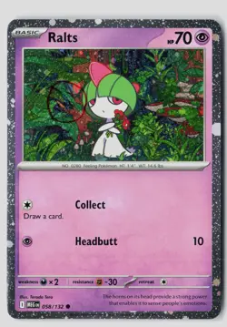 Ralts (Cosmos Holo) 058/132 Holo Miscellaneous Cards & Products Pokemon Holo NM - Image 1