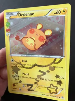 Dedenne RC10/RC32 Radiant Collection XY Generations HOLO Shiny Pokemon Card LP - Image 5