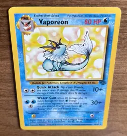 Vaporeon - Jungle - 28/64 - Rare Non Holo - NM - Pokemon Card - EN - WoTC 1999 - Image 5