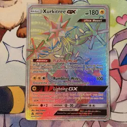 Pokemon TCG Xurkitree GX 160/156 SM-Ultra Prism Full Art Holo Secret Rare - Image 1