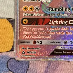 Pokemon TCG Xurkitree GX 160/156 SM-Ultra Prism Full Art Holo Secret Rare - Image 4