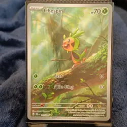 Pokemon TCG Chespin 087/086 Chaos Rising Full Art Holo Rare 70 HP English 2026 - Image 1