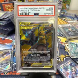 2019 Pokemon Sun And Moon Pikachu Zero Gx Team Up Full Art Psa 10 - Image 1