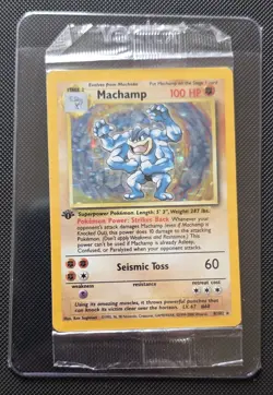 Pokemon Base Set Machamp 8/102 1st Edition Base Set UK 4th Print Holo Sealed - Image 1