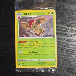 Pokemon Flapple GameStop Exclusive Sealed Promo Holo 022/192 Rebel Clash NM - Image 1