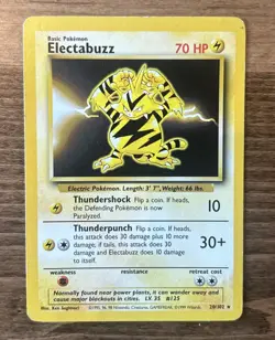 Electabuzz - Base Set - 20/102 - Rare None Holo - NM - Pokemon Card - EN - WoTC - Image 1