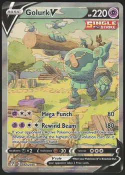 GOLURK V 182/203 ULTRA RARE EVOLVING SKIES POKEMON NM - Image 1