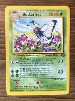 Butterfree - Jungle - 33/64 - Uncommon Non Holo - NM - Pokemon Card - EN - WoTC - Image 1
