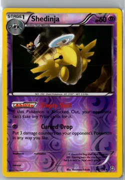 Shedinja 48/124 Rare Dragons Exalted Pokemon Reverse Holo Near Mint - Image 1