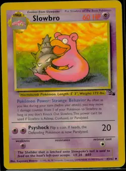 1999 Pokemon TCG Fossil Slowbro LP - Image 1