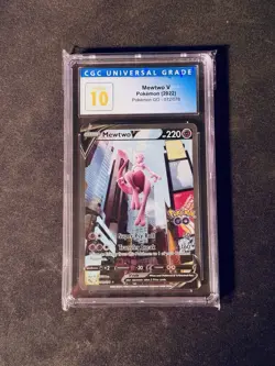 Pokemon Mewtwo V Pokemon Go 072/078 CGC Pristine 10! - Image 1