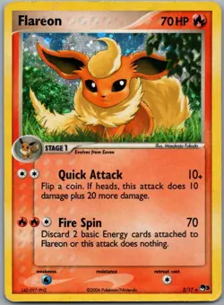 Flareon 2/17 Rare POP Series 3 Pokemon Holo Near Mint - Image 1