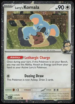 Larry's Komala (Cosmos Holo) 175/217 Holo Pokemon NM - Image 1