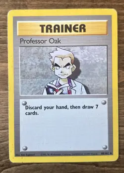 Professor Oak - Base Set - 88/102 - Uncommon Shadowless - LP - Pokemon Card - EN - Image 1