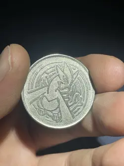 2001 Pokemon Nintendo Wizards Of The Coast Lugia Metal Collectible Coin - Image 1